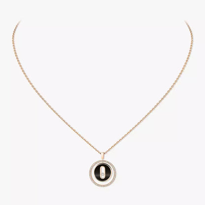 [ELAN LUXE]Lucky Move Diamond Necklace in Rose Gold and White Mother-of-Pearl