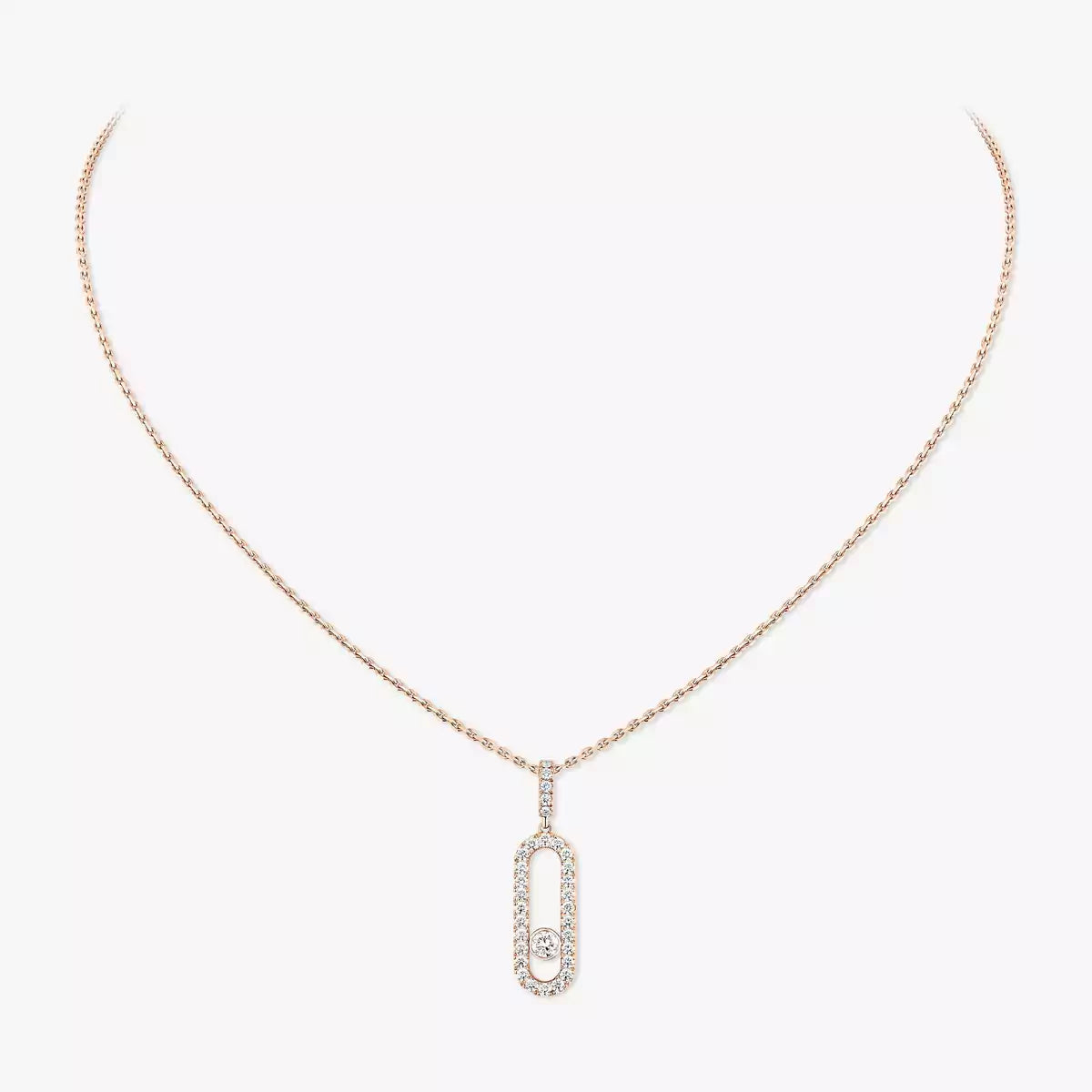 [ELAN LUXE]Move Uno Diamond Necklace in Rose Gold