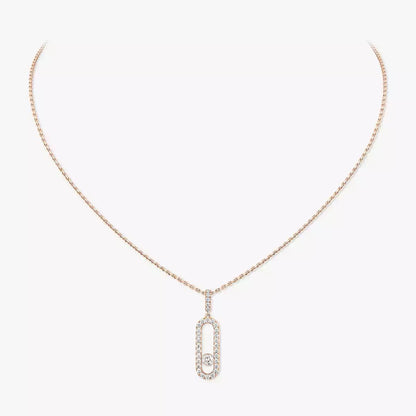 [ELAN LUXE]Move Uno Diamond Necklace in Rose Gold