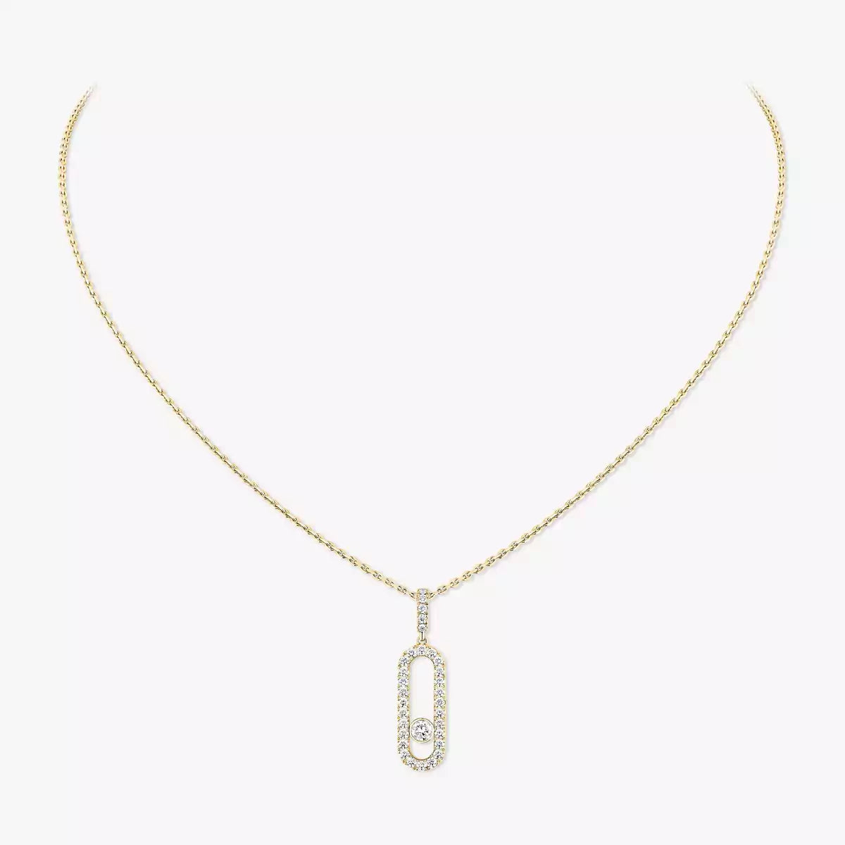 [ELAN LUXE]Move Uno Diamond Necklace in Rose Gold