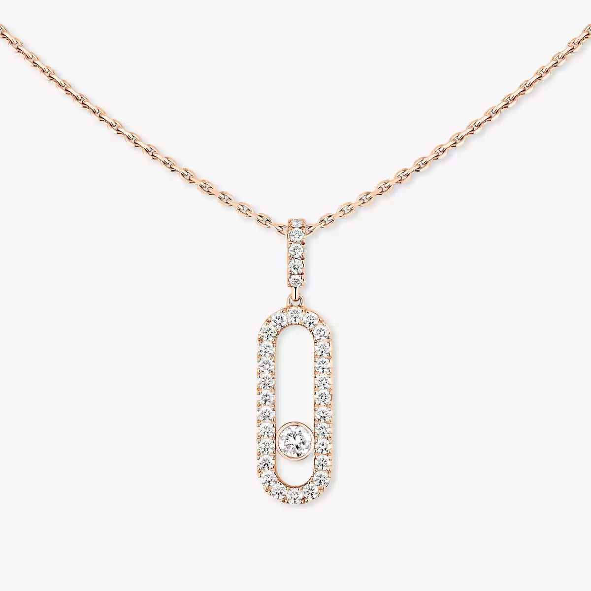 [ELAN LUXE]Move Uno Diamond Necklace in Rose Gold