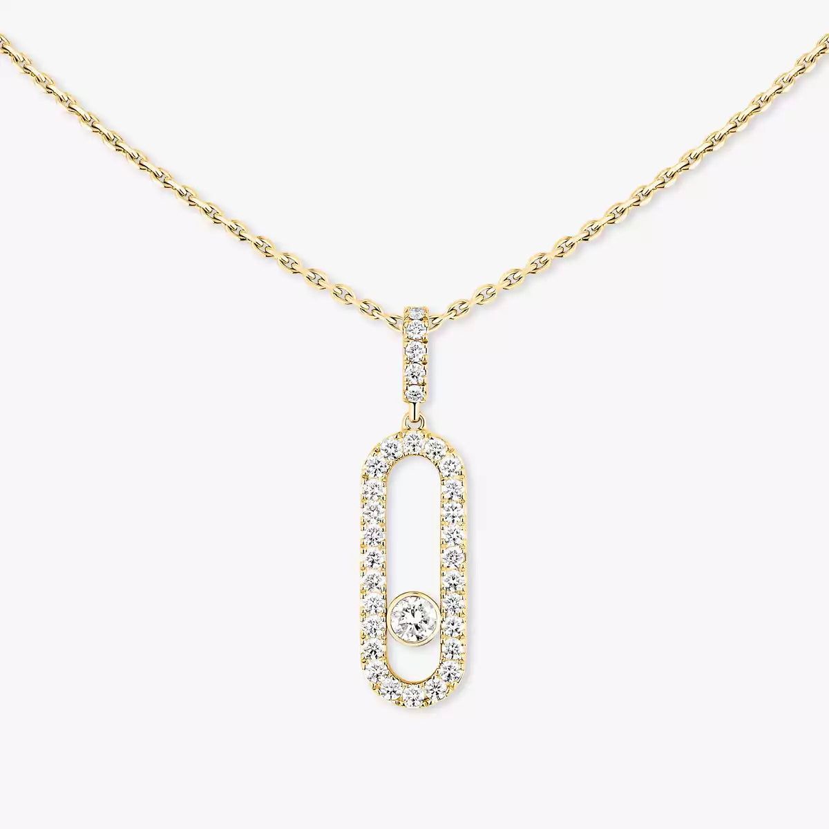 [ELAN LUXE]Move Uno Diamond Necklace in Rose Gold