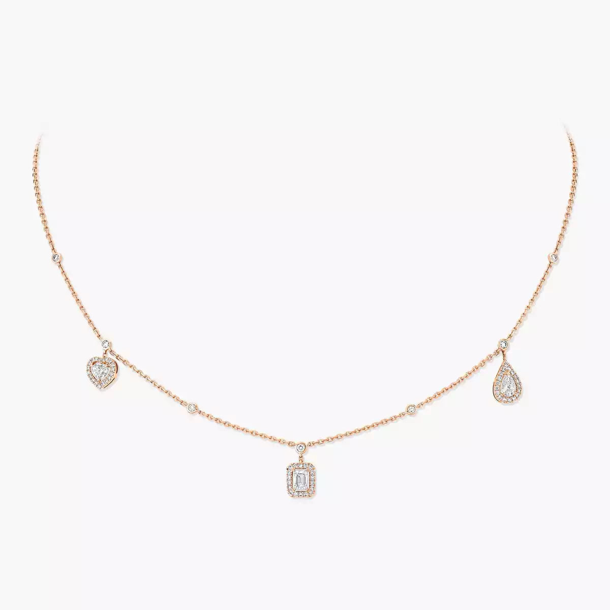 [ELAN LUXE]My Twin Diamond Necklace in Silver