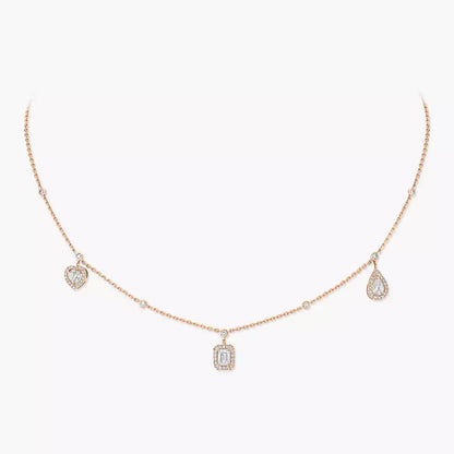 [ELAN LUXE]My Twin Diamond Necklace in Silver