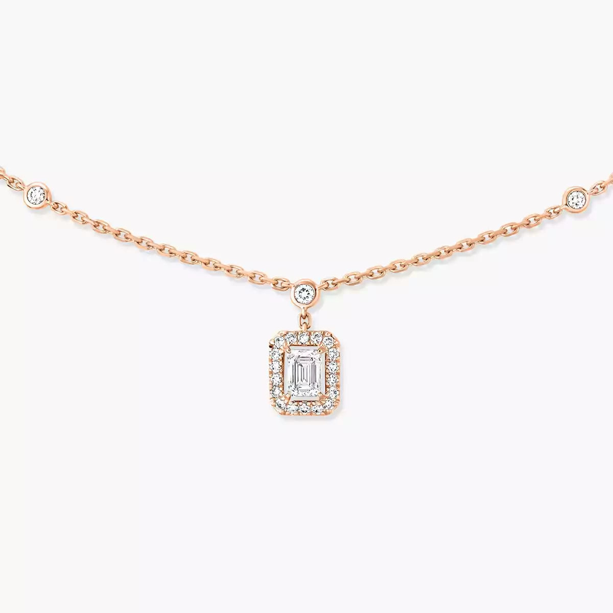 [ELAN LUXE]My Twin Diamond Necklace in Silver