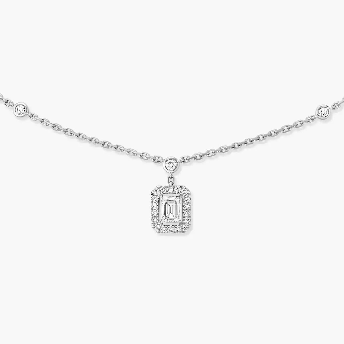 [ELAN LUXE]My Twin Diamond Necklace in Silver