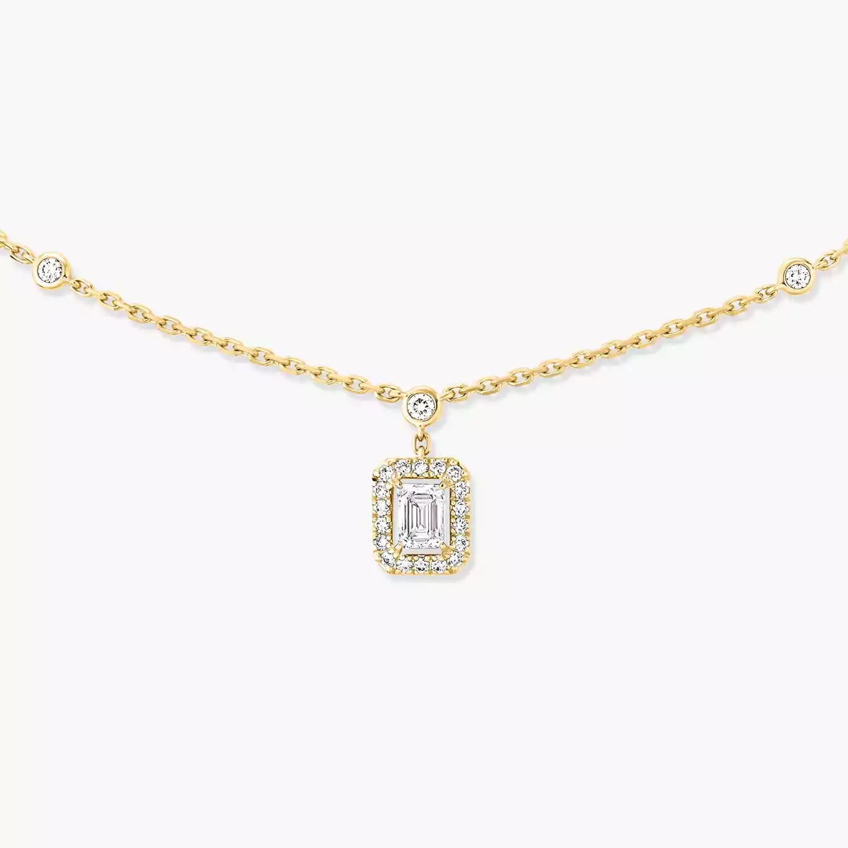 [ELAN LUXE]My Twin Diamond Necklace in Silver