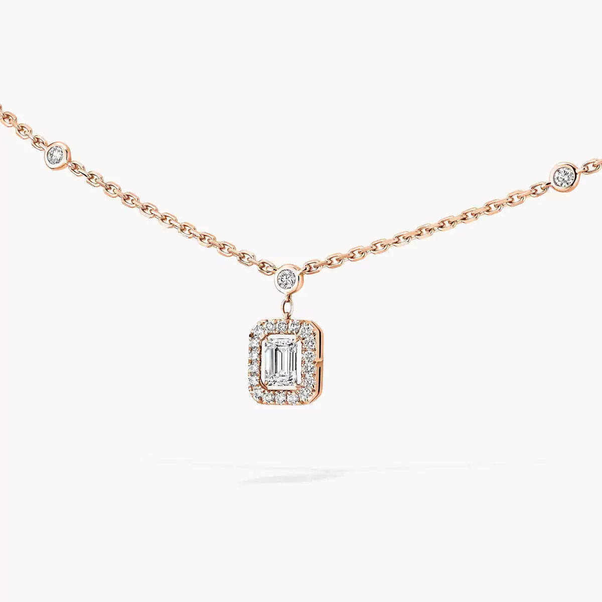 [ELAN LUXE]My Twin Diamond Necklace in Silver