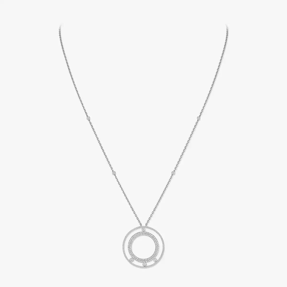 [ELAN LUXE]Move Romane Long Pave_-Set Diamond Necklace