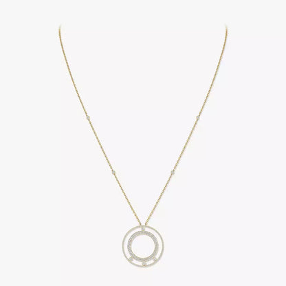 [ELAN LUXE]Move Romane Long Pave_-Set Diamond Necklace