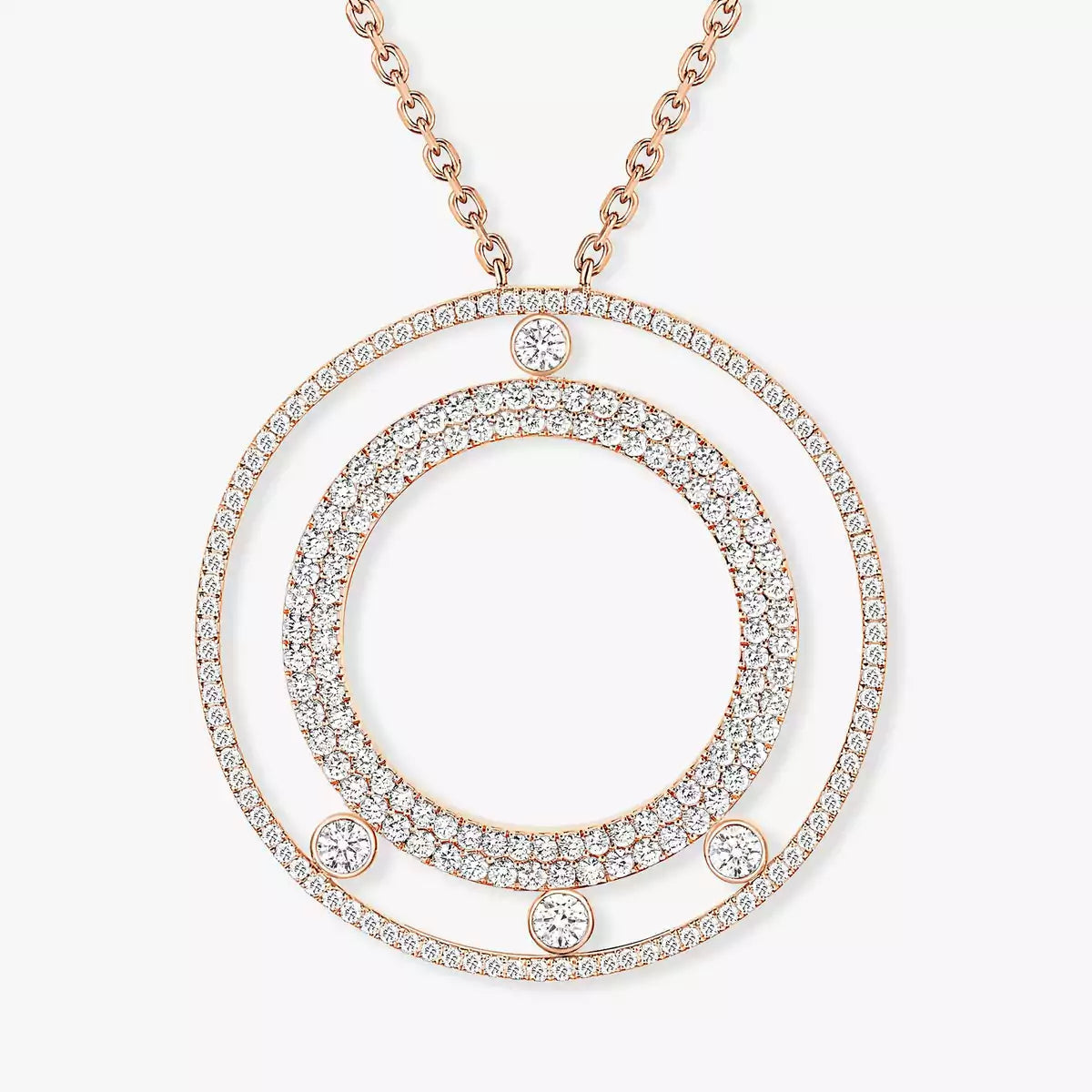 [ELAN LUXE]Move Romane Long Pave_-Set Diamond Necklace