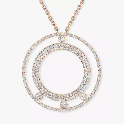 [ELAN LUXE]Move Romane Long Pave_-Set Diamond Necklace