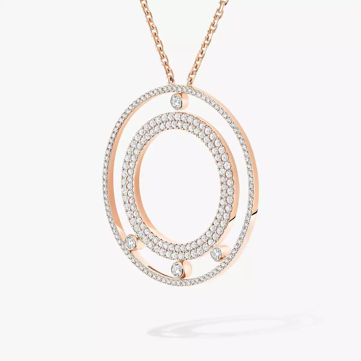 [ELAN LUXE]Move Romane Long Pave_-Set Diamond Necklace
