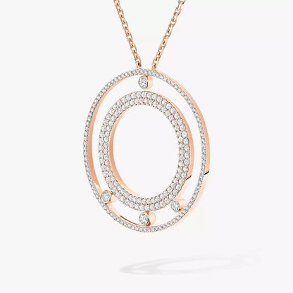 [ELAN LUXE]Move Romane Long Pave_-Set Diamond Necklace