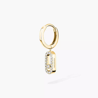 [ELAN LUXE]Move Uno Single Diamond Hoop Earring