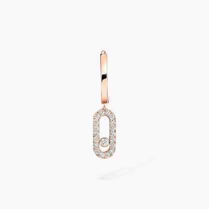[ELAN LUXE]Move Uno Single Diamond Hoop Earring