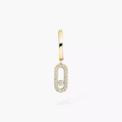 [ELAN LUXE]Move Uno Single Diamond Hoop Earring