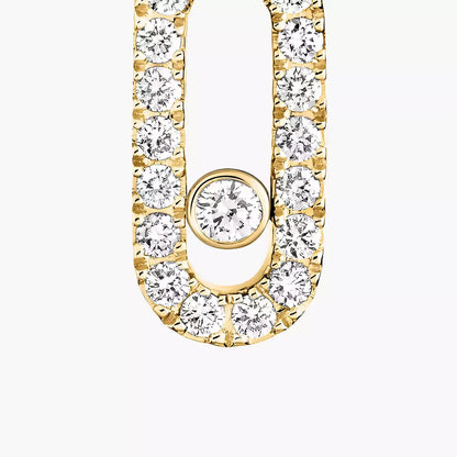 [ELAN LUXE]Move Uno Single Diamond Hoop Earring