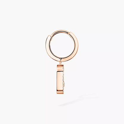 [ELAN LUXE]Move Uno Single Diamond Hoop Earring