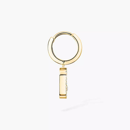 [ELAN LUXE]Move Uno Single Diamond Hoop Earring
