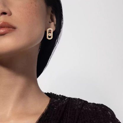 [ELAN LUXE]So Move Pave_-Set Diamond Earrings in Silver