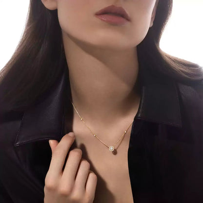 [ELAN LUXE]Diamond Necklace 0,20ct Brilliant Shape Joy