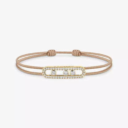 [ELAN LUXE]Messika Care(s) pink cord pav bracelet