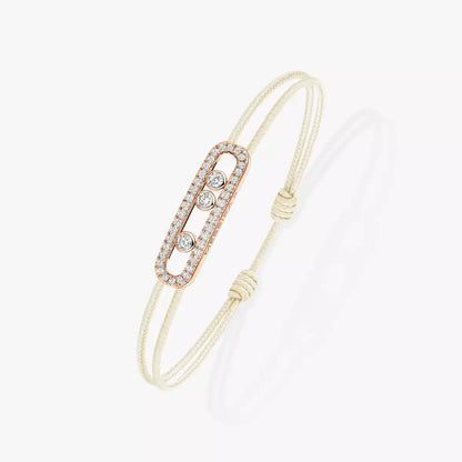 [ELAN LUXE]Messika Care(s) pink cord pav bracelet