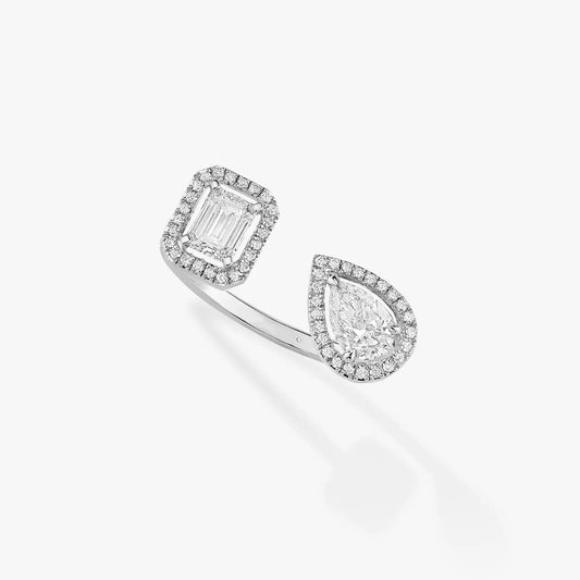 [ELAN LUXE]MY TWIN TOI & MOI SILVER DIAMOND RING