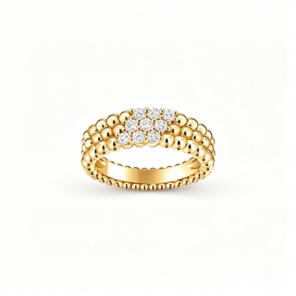 [ELAN LUXE] THREE-ROW DIAMOND RING