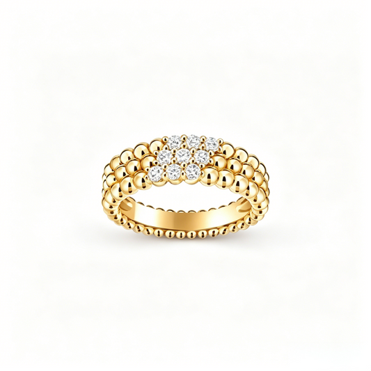 [ELAN LUXE] THREE-ROW DIAMOND RING