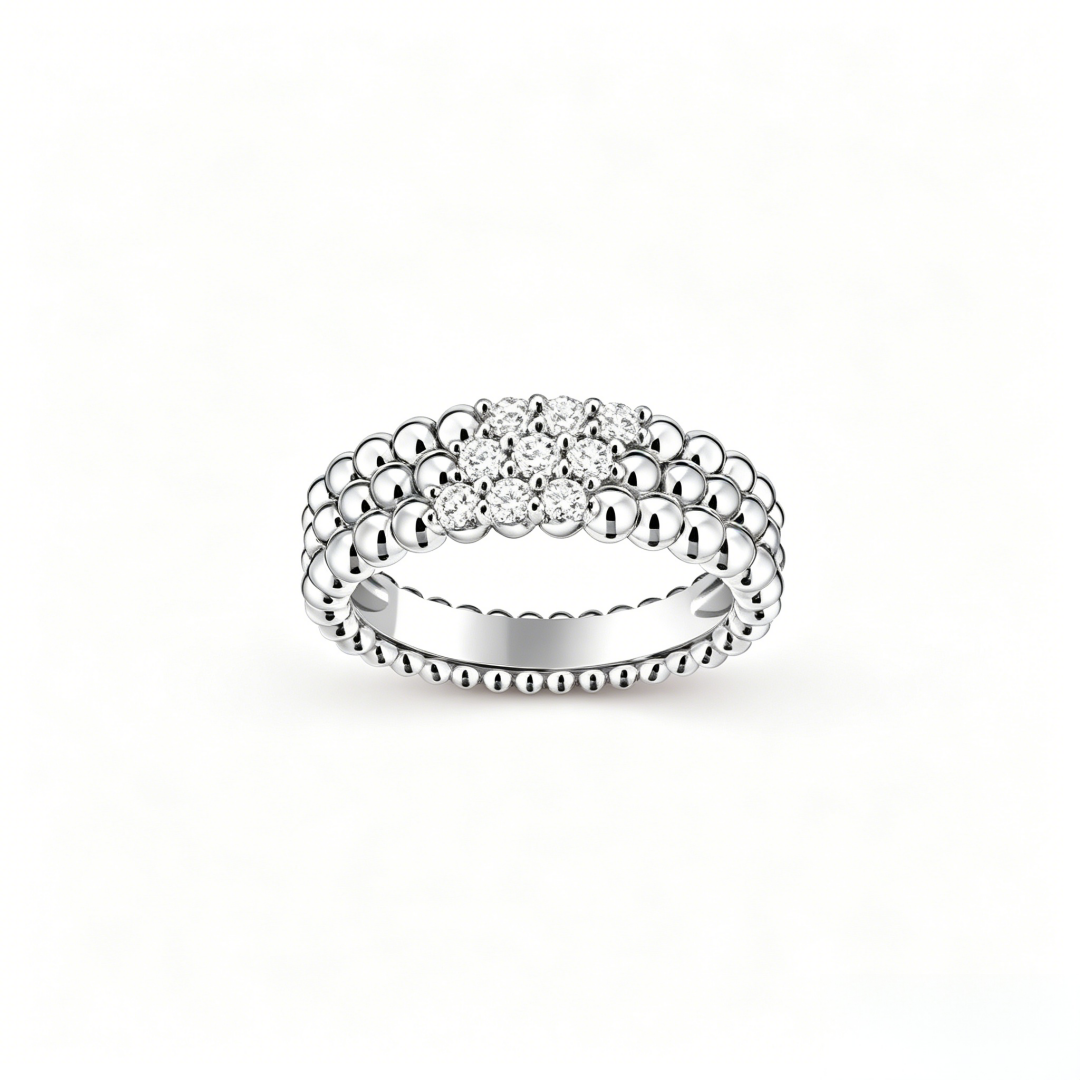[ELAN LUXE] THREE-ROW DIAMOND RING