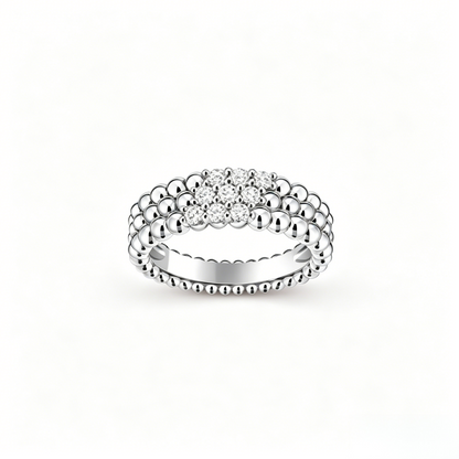 [ELAN LUXE] THREE-ROW DIAMOND RING