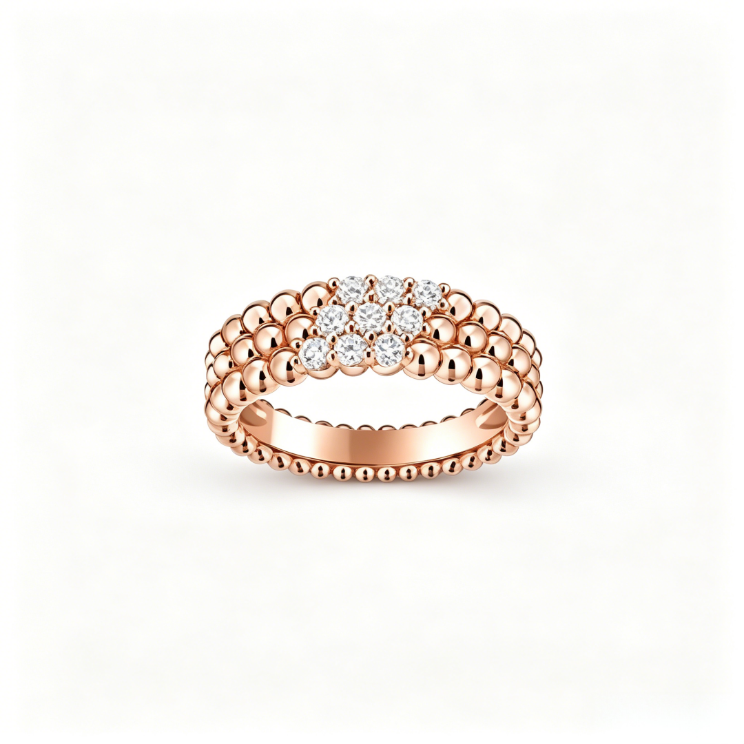 [ELAN LUXE] THREE-ROW DIAMOND RING