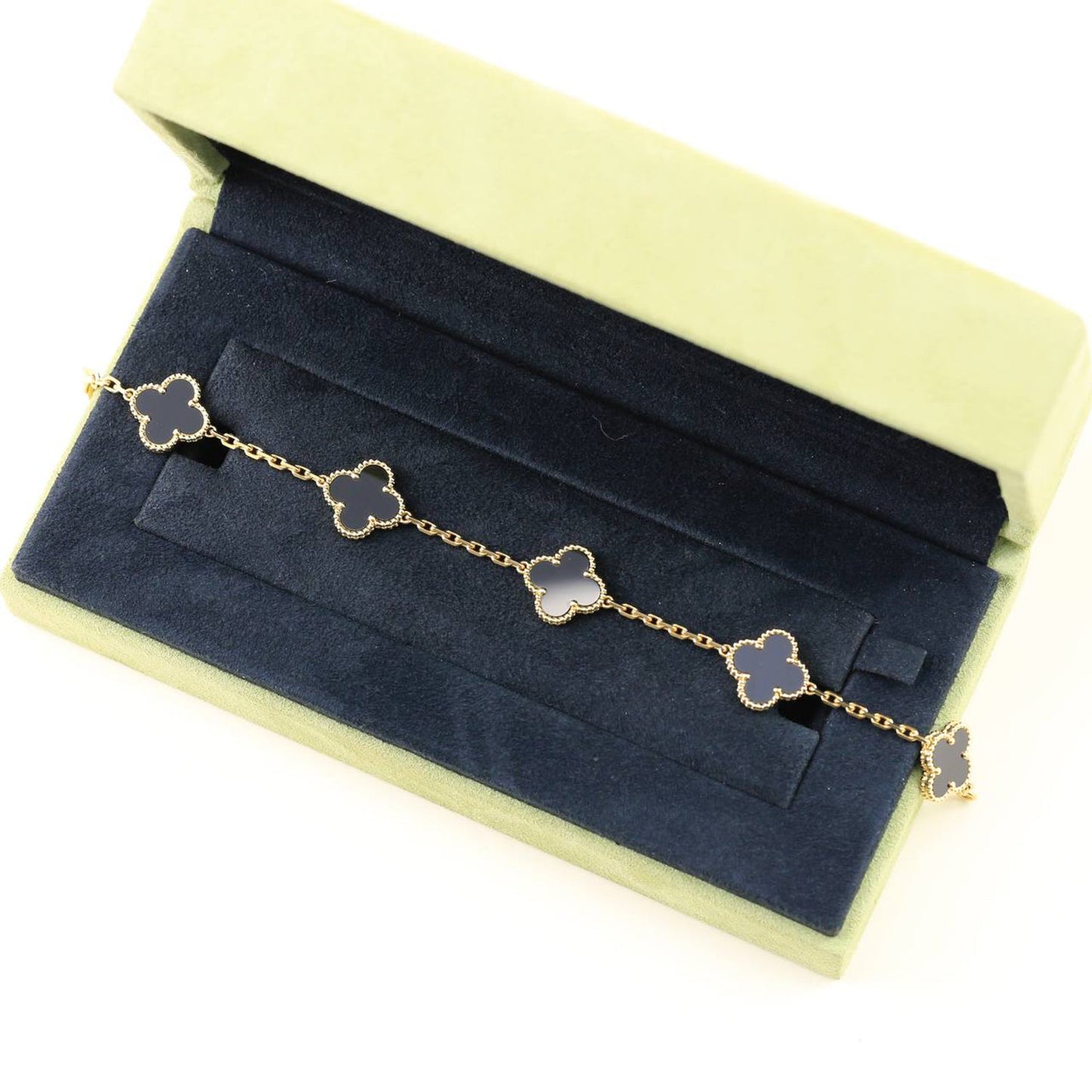 [ELAN LUXE]CLOVER  5 MOTIFS BLACK ONYX BRACELET