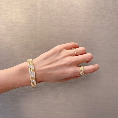 [ELAN LUXE]  FIVE-ROW DIAMOND BRACELET