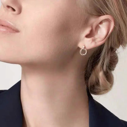 [ELAN LUXE]TRINITY ON DIAMOND  EARRINGS