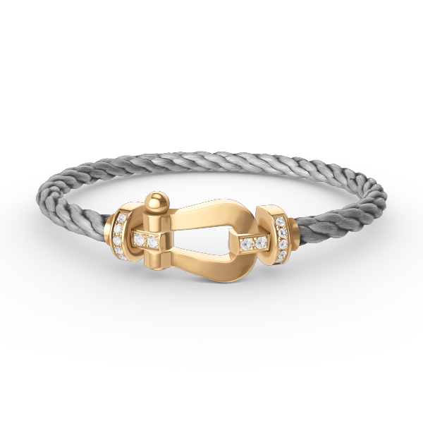 [ELAN LUXE]FORCE LARGE HORSESHOE HALF DIAMOND BRACELET GOLD