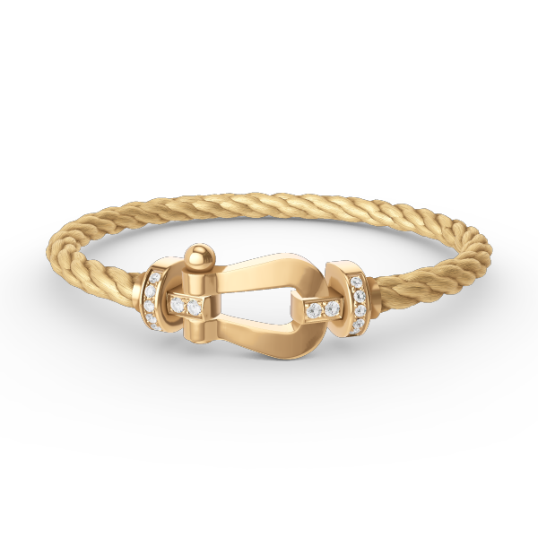 [ELAN LUXE]FORCE LARGE HORSESHOE HALF DIAMOND BRACELET GOLD