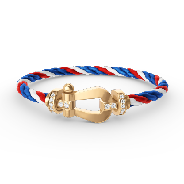 [ELAN LUXE]FORCE LARGE HORSESHOE HALF DIAMOND BRACELET GOLD