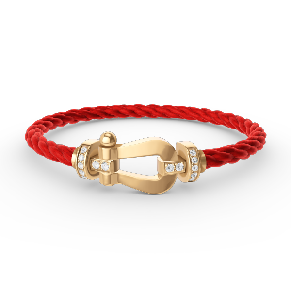 [ELAN LUXE]FORCE LARGE HORSESHOE HALF DIAMOND BRACELET GOLD