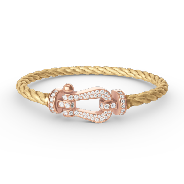 [ELAN LUXE]FORCE LARGE HORSESHOE FULL DIAMOND BRACELET ROSE GOLD
