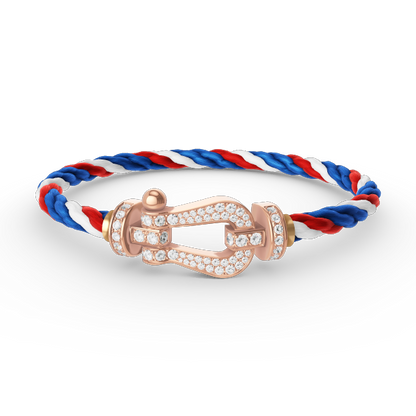 [ELAN LUXE]FORCE LARGE HORSESHOE FULL DIAMOND BRACELET ROSE GOLD
