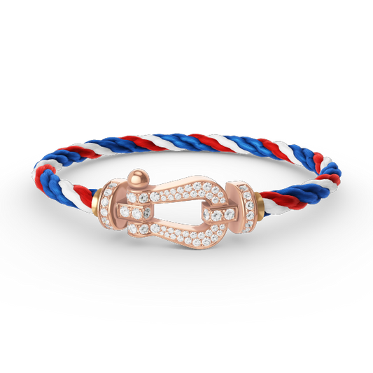 [ELAN LUXE]FORCE LARGE HORSESHOE FULL DIAMOND BRACELET ROSE GOLD