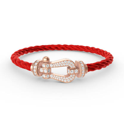 [ELAN LUXE]FORCE LARGE HORSESHOE FULL DIAMOND BRACELET ROSE GOLD