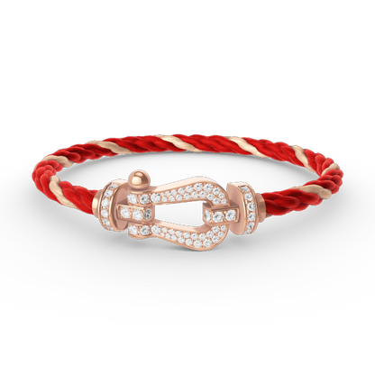[ELAN LUXE]FORCE LARGE HORSESHOE FULL DIAMOND BRACELET ROSE GOLD
