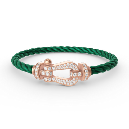 [ELAN LUXE]FORCE LARGE HORSESHOE FULL DIAMOND BRACELET ROSE GOLD