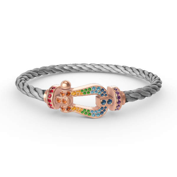 [ELAN LUXE]FORCE LARGE HORSESHOE  COLORED DIAMOND BRACELET ROSE GOLD