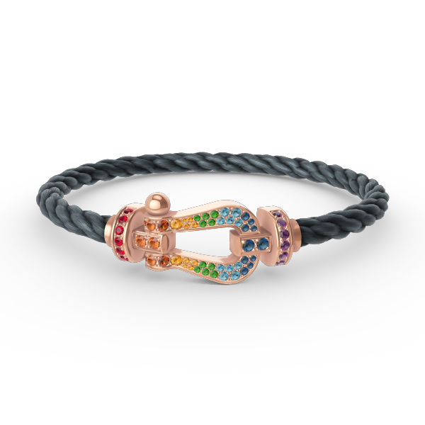 [ELAN LUXE]FORCE LARGE HORSESHOE  COLORED DIAMOND BRACELET ROSE GOLD