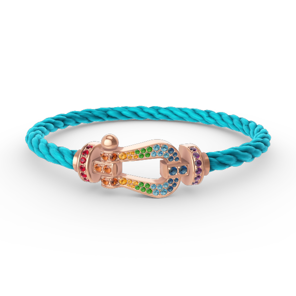 [ELAN LUXE]FORCE LARGE HORSESHOE  COLORED DIAMOND BRACELET ROSE GOLD